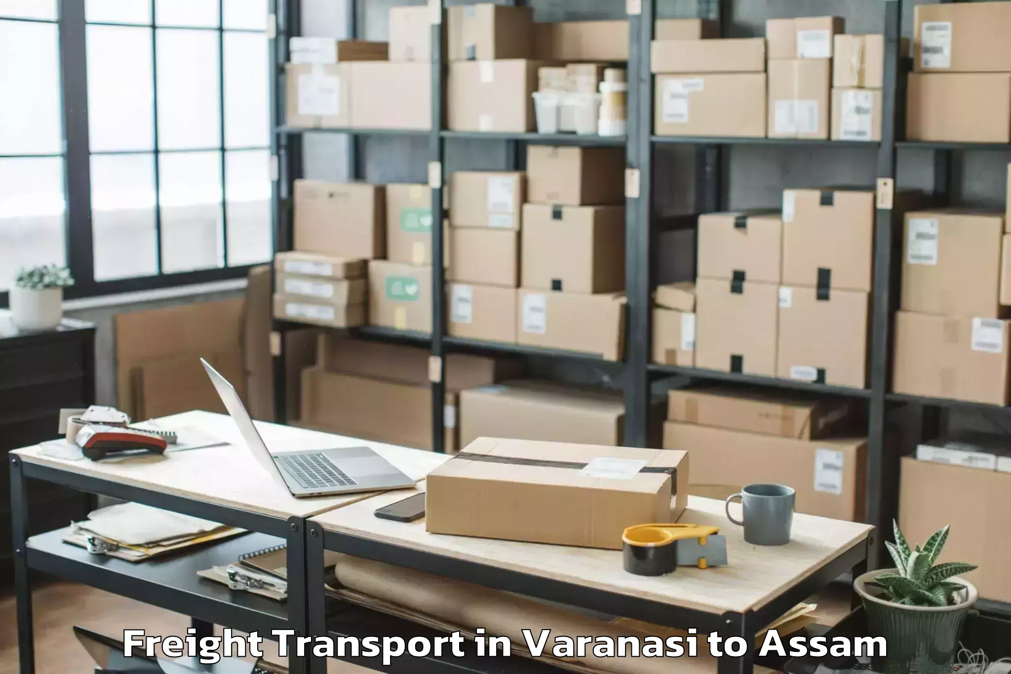 Book Varanasi to Goshaingaon Freight Transport